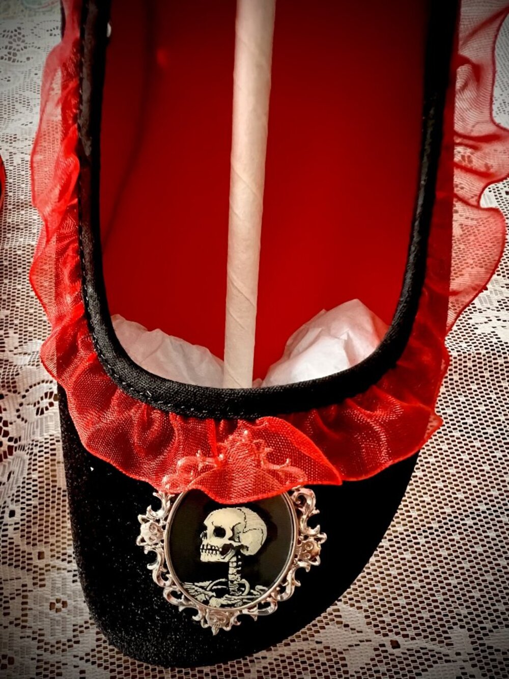 Hot Chocolate Design Black & Red Gothic Mary Jane Platform Shoes - Picture 4 of 8